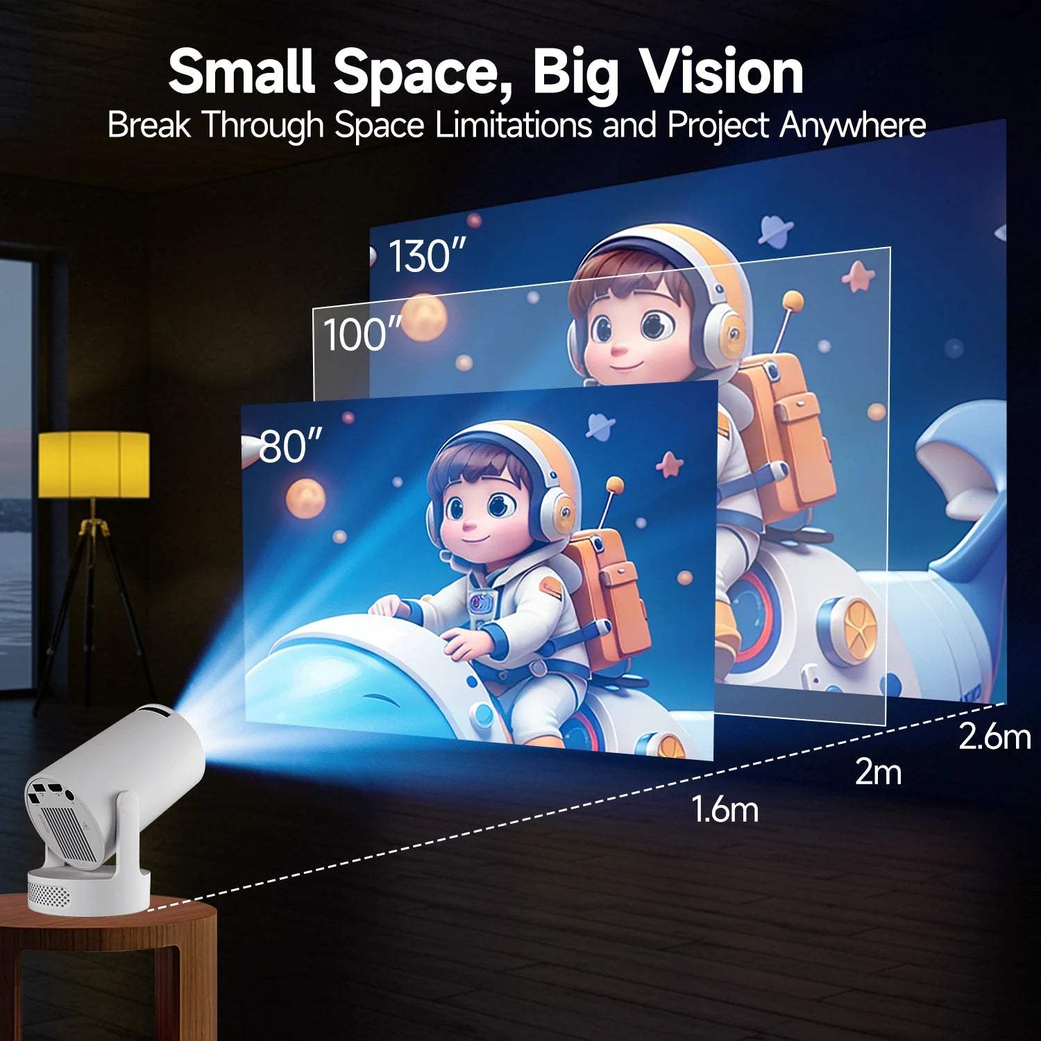 Magcubic HY300 PRO+ Mini Projector – 8K Android 14, WiFi 6, 8000 Lumens, Home Cinema