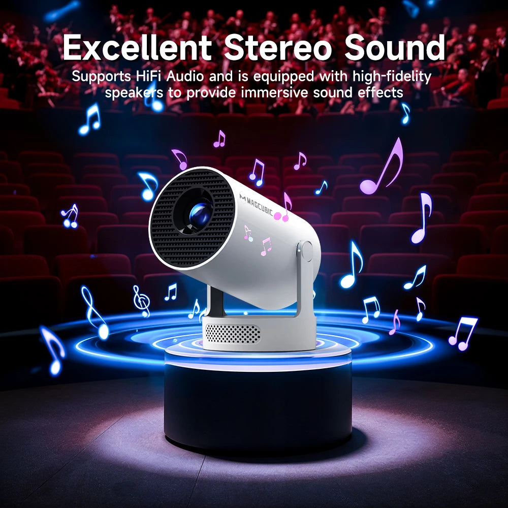 Magcubic HY300 PRO+ Mini Projector – 8K Android 14, WiFi 6, 8000 Lumens, Home Cinema